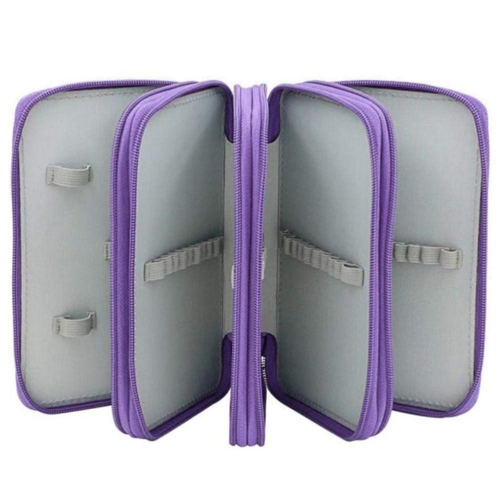 Borsa Porta Matite Colorate Grande Capacità 4 Strati Borsa Cancelleria Scolastica Astuccio Multifunzione Disegno