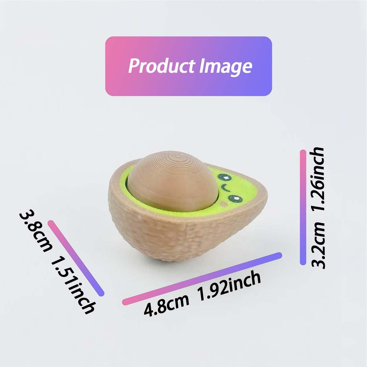 3d Printed Cross-border Best-selling Avocado Stress-relief Fruit Toy Ornament, Cute And Fun Craft Press Toy
