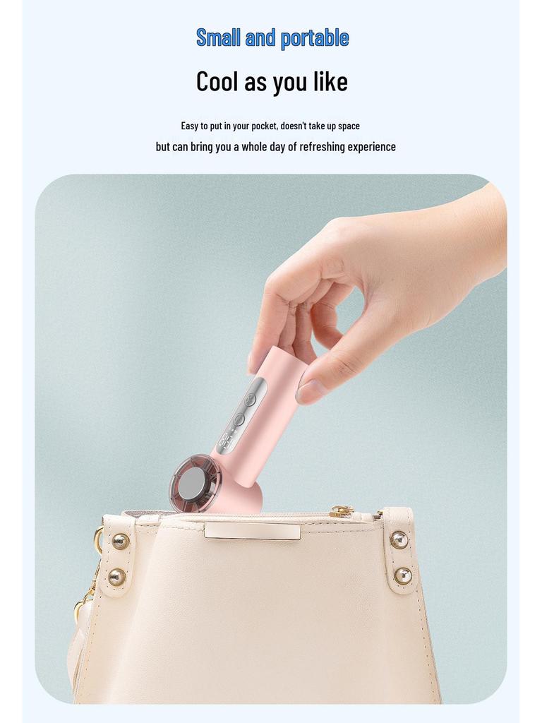 Macaron Color T72 Handheld Ice Pack Fan: Long-Lasting Battery, Powerful Turbine, High-Speed Cooling