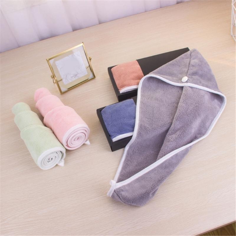 High Absorbent Hair Drying Towel Caps Microfiber Soft And Fast Drying Hat Hair Towel For Various Hair Types Hair Dryer