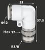 NRL 1700r/min Elbow M5 1/8" 1/4" 3/8" 1/2" BSP Male 4 6 8 10 12 Mm Tube Air Pneumatic High Speed Rotary Pipe Fitting Connector