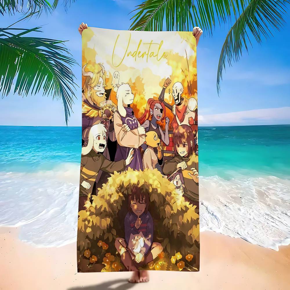 Anime Undertales Game Microfiber Printed Beach Towel Mountain Climbing Yoga Beach Swimming Running Absorbent Soft Towel