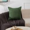 Housse de coussin décorative 45 x 45 cm en tissu côtelé avec ouverture dissimulée pour lit Chaise Siège de fenêtre Style