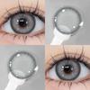 EYESHARE 1pair Lemon Gray Contact Lenses 14.0mm Korean Natural Brown Softlens Eye Contacts Cosmetics Pupils