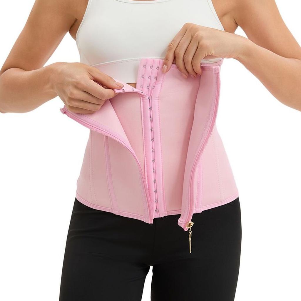 Waist Trainer for Women Tummy Control Waist Cincher Girdle Hourglass Body Shaper Underbust Shapewear Belt withZipper and Hooks