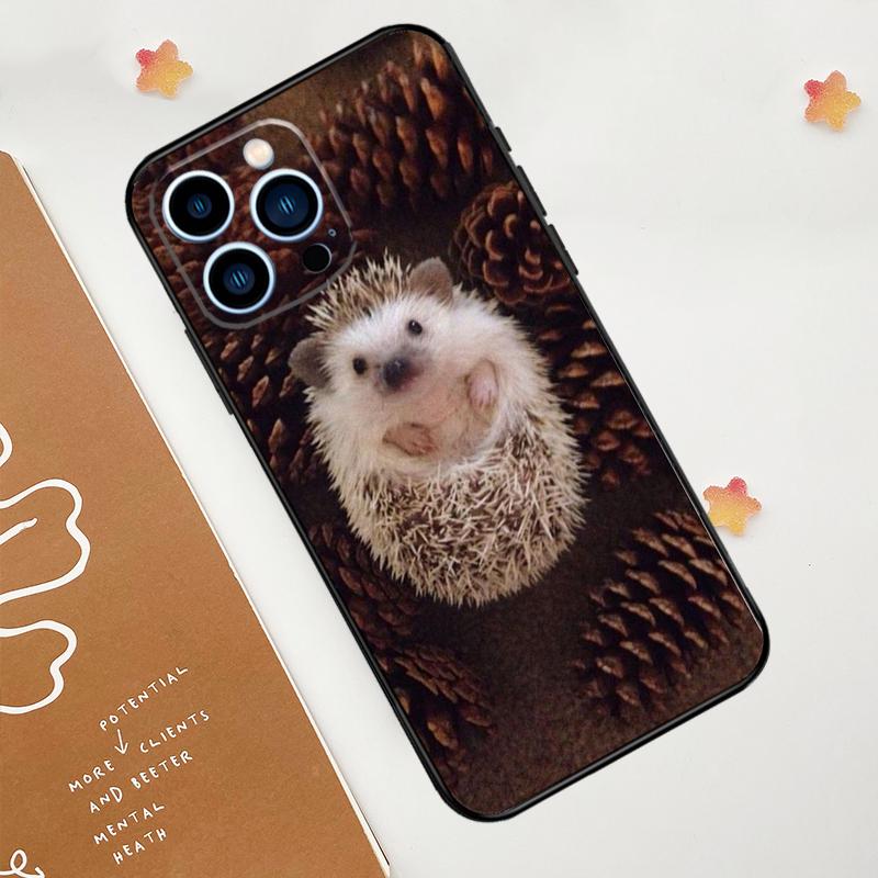 Cute Little Hedgehog Phone Case For iPhone 17 Pro Max 14 13 12 11 15 16 Pro Max mini 16 Plus 16e 17 Air Funda