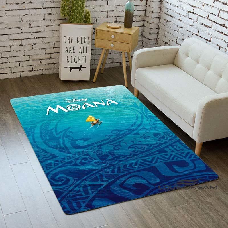 The new Moana-themed comedy adventure room mat is washable and non-slip, suitable for living room sofas, kitchens, and other are
