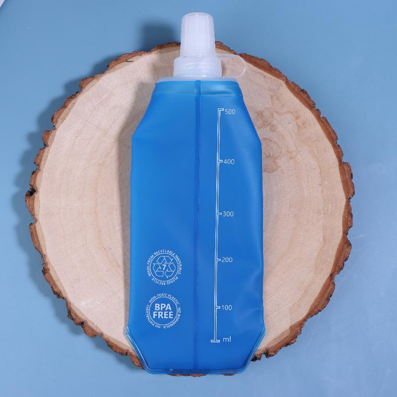 

.[SH]1Pc Folding Water Bottle TPU Collapsible Soft Flask Outdoor Sport Hiking Camping Running Portable Soft Water Bottle