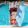 Doll Print Beach Towel Design, Soft, Lightweight. for Home Bathroom, Spa, Pool, Yoga, Surfing, Camping, Gift for Family, Friend