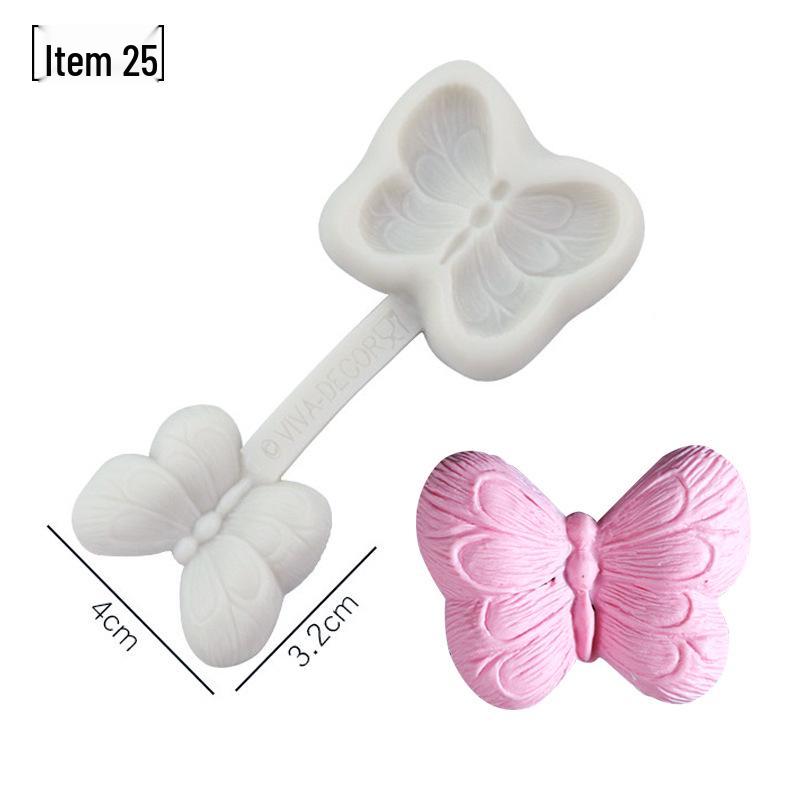 Blütenblatt Silikon Fondant Form Set - Lebensmittelqualität für Baum- und Blumenprägung.