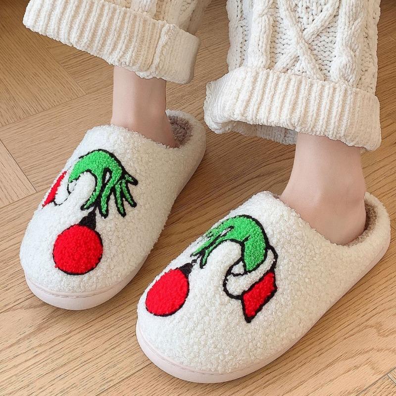 Halloween cross-border hot-selling Mao Mao slippers home cute cartoon home shoes autumn and winter couple thermal cotton slippers