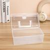 1Pcs Transparent Plastic Storage Box Large-Capacity Sundries Stationery Mask Miscellaneous Container Box Household