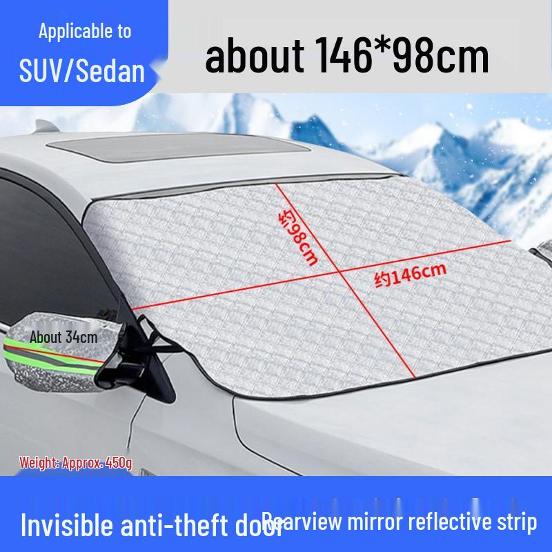 Car Front Windshield Magnetic Sunshade - Blackout, Heat Insulation & Snow Shield