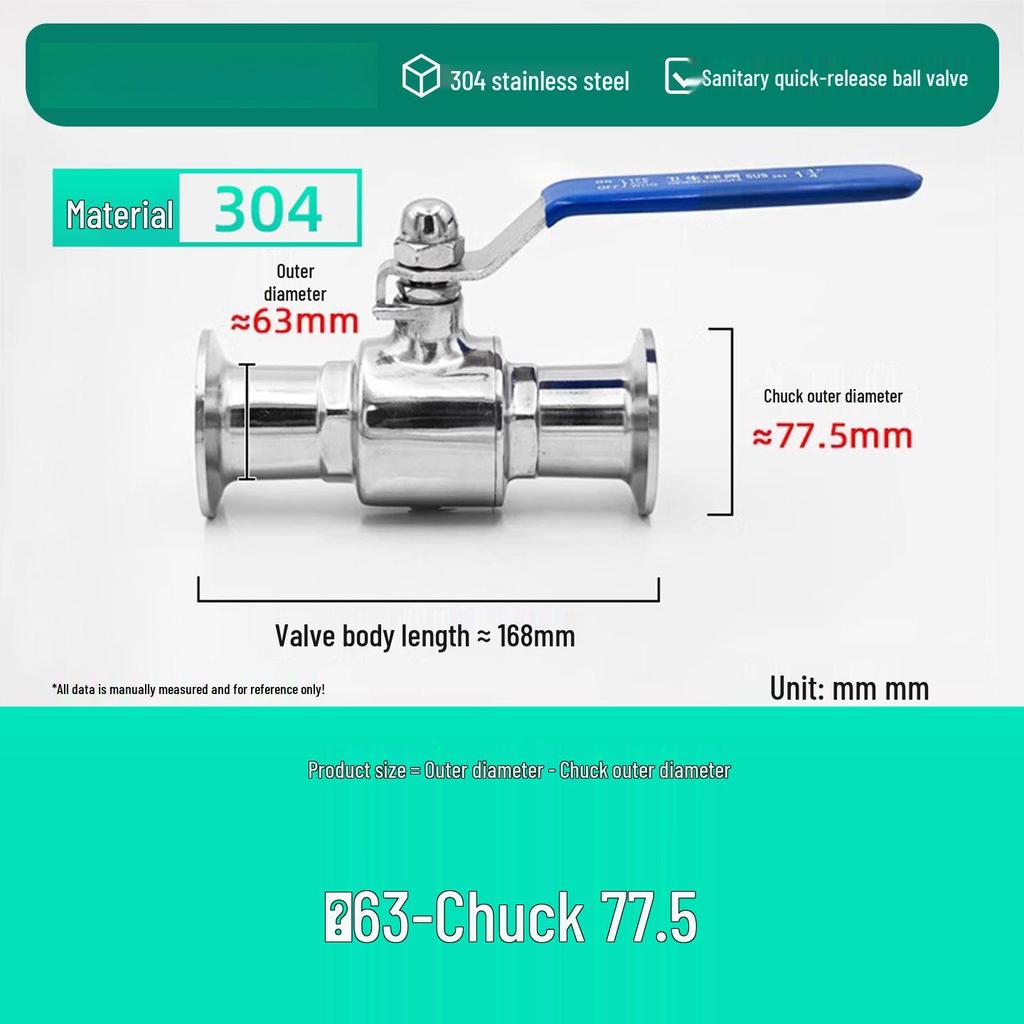 304/316 Stainless Steel Sanitary Quick Connect Ball Valve with Clamp
