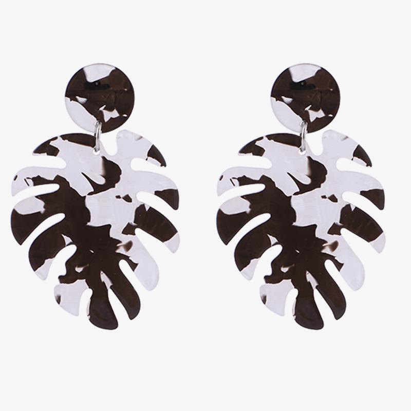 

Преувеличенные серьги-листья: Акрил, 5 цветов - Трендовый европейский и американский дизайн