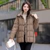 2024 Winter Women's Chinese Style Hooded Coat - Tassel, Fashionable, Loose-Fit, Slimming Down Cotton Outerwear