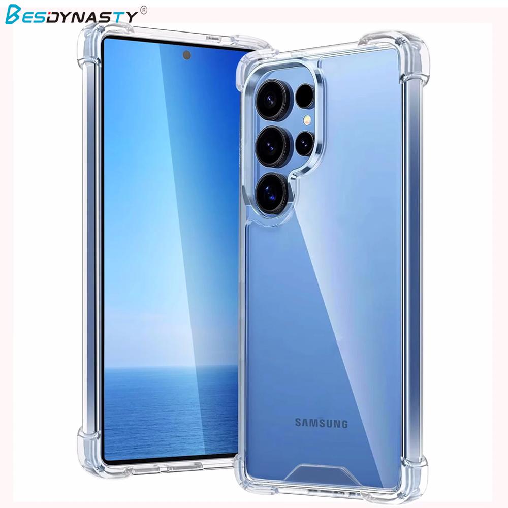 

Luxury Hybrid Case for Samsung Galaxy S25 Edge S24 S25 Plus Ultra S24 FE A16 A56 A26 A56 A36 A06 PC Hard Transparent Back Cover For S25