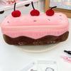 Cherry Cake Plush Pencil Pouch Large Capacity Stationery Case Cute Pen Holder for School Supplies Makeup Brushes