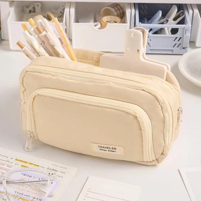 Trousse à crayons de grande capacité, trousse d'école esthétique pour fille, trousse de papeterie coréenne pour enfants, trousse à stylos pour étudiants, fournitures scolaires