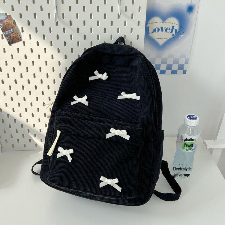 High-Value Japanese-Inspired Women's Backpack with Cute Bow – Stylish for College or High School Students