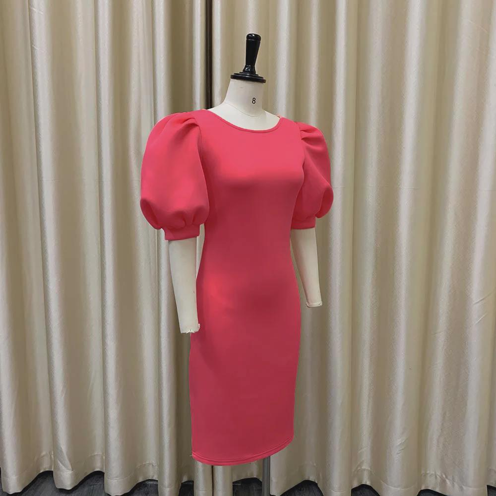 Damen Sommer 2022 Puffärmel Hüftbetontes Bankettkleid - Europäischer & Amerikanischer Stil