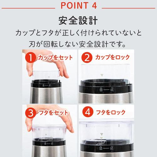 Iris Plaza Electric Coffee Grinder PECM-D150 Black