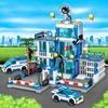 SWAT Polizeistation Militärbausteine Stadtmodell Set Gefängnisauto Polizist Boot Figuren DIY Ziegelstein Spielzeug für Kinder Geschenk