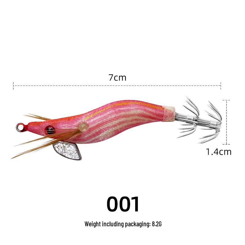 oeny Luminous Wooden Shrimp Squid Jig