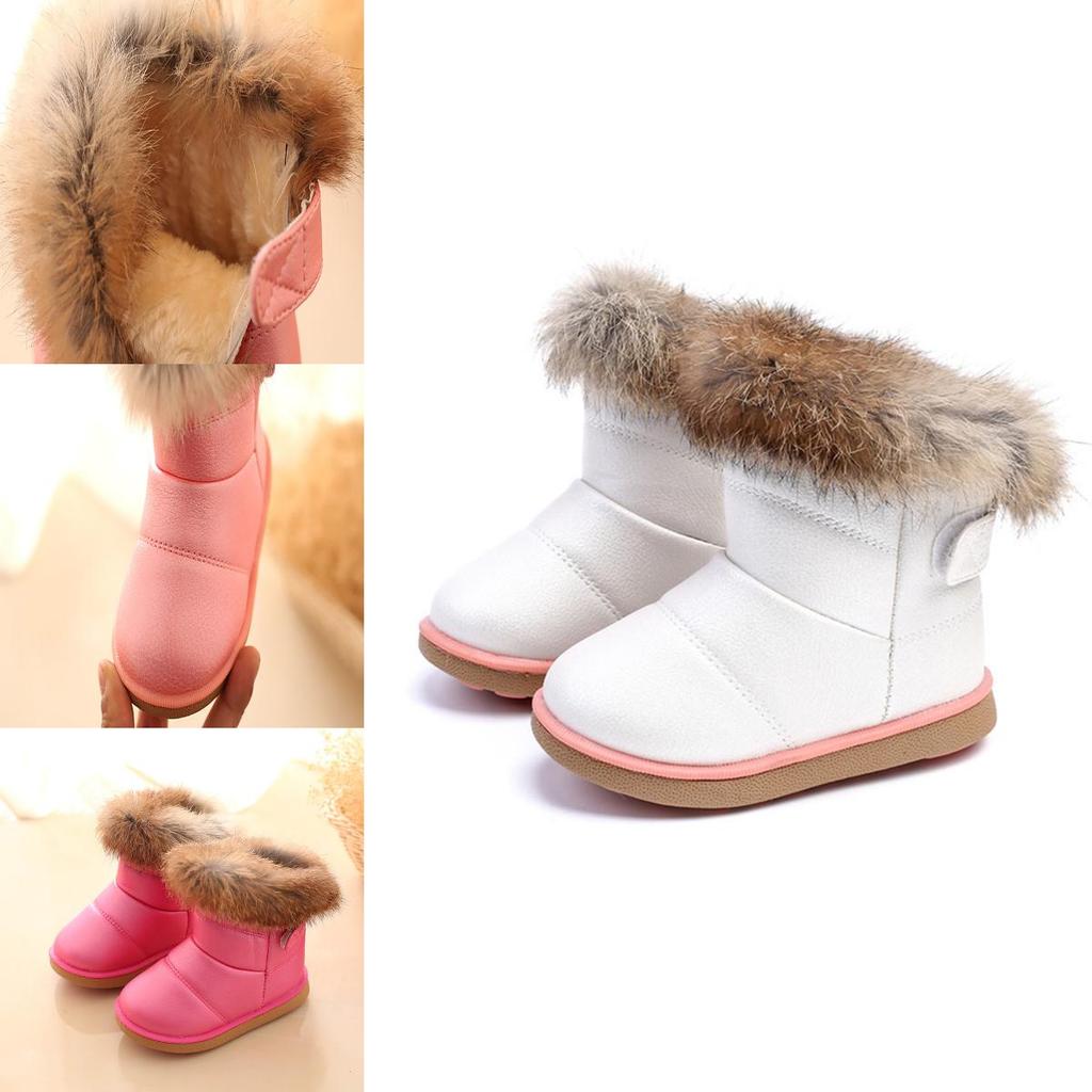 Kinder Baby Kleinkind Jungen Mädchen PU-Leder Winterstiefel Warm Schneeschuhe Stiefel Geschenk Für Gemütlichen Komfort Und Stilvolles Aussehen