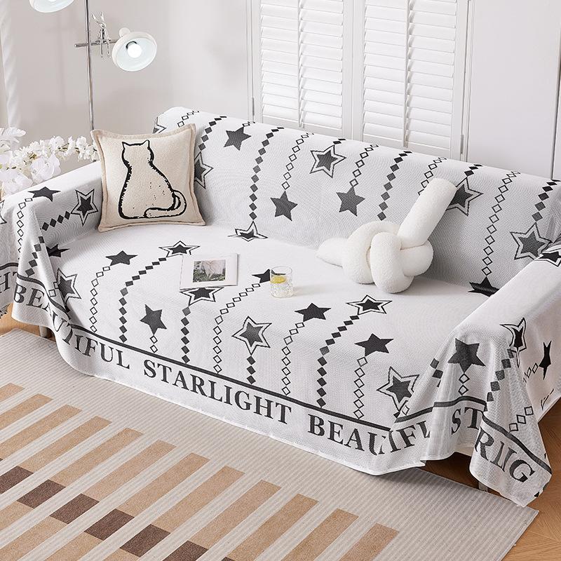 

Summer Ice Silk Sand Hair Towel Cool Breathable Sofa Cover Large JUEoth Cushion for Sofa Dust Protection 180*130cm