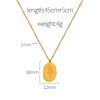 Versatile Titanium Steel Oval Clavicle Chain French Light Luxury Double-Sided Flower Non-Fading Necklace Girls Popular Jewelry