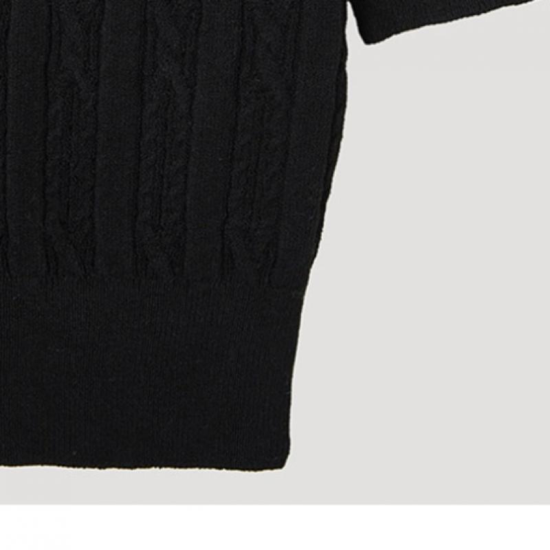 She S miSS Cable Half Sleeve Knit SSkpop11030 Bk