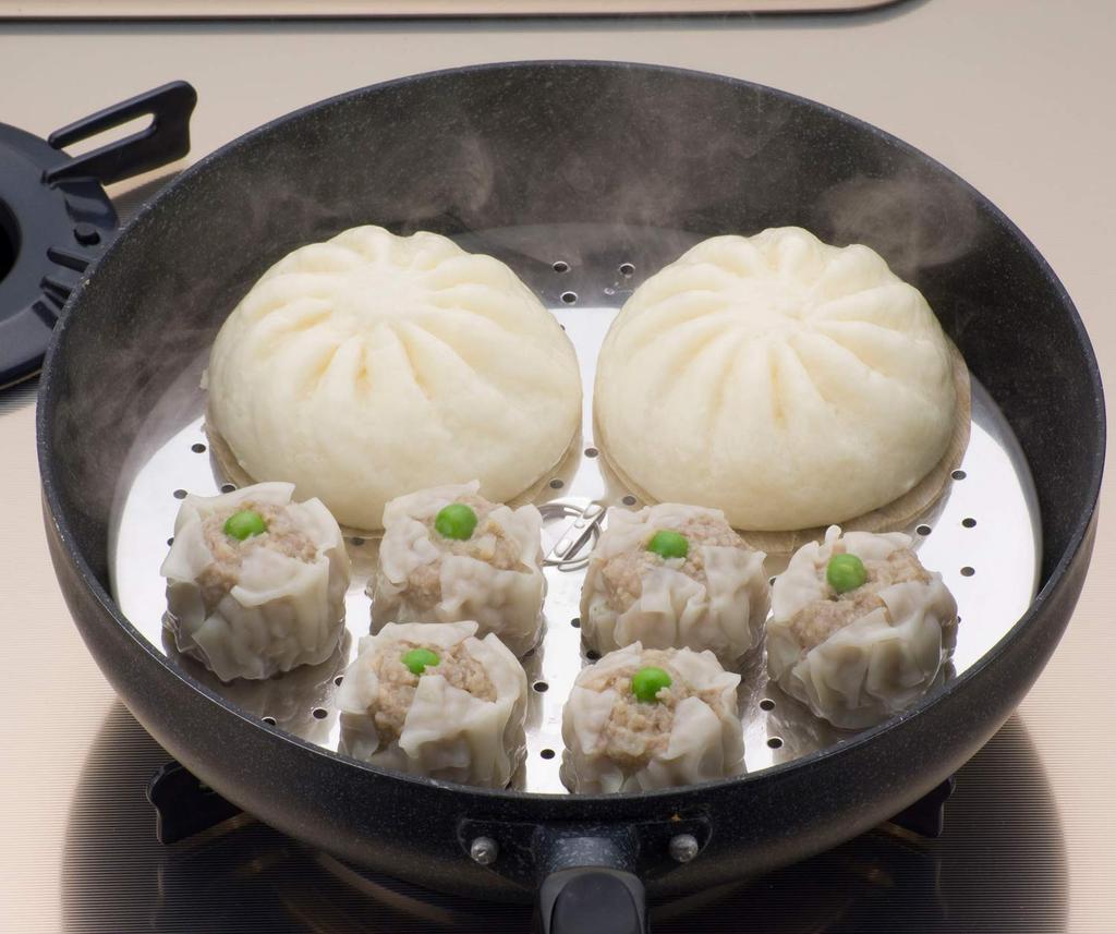 Shimomura Kihan Steaming and boiling cooking set that can be used conveniently with a frying pan in Boiling strainer and steamer Convenient set Easy