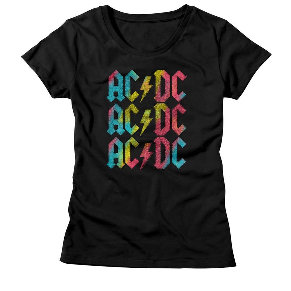 

AC/DC Ladies T-Shirt Multicolor Logo Black Tee Unisex T-Shirt S