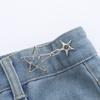 Fashion Star Waist Buckle Adjustable Detachable Pants Clips Waist Tightener For Girls Nail-free Jeans Metal Button Snaps