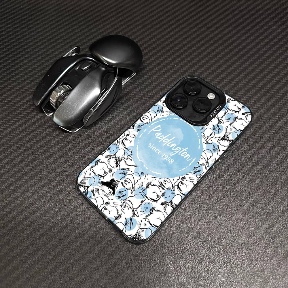 Cute P-Paddingtons Bear For IPhone 17 16 15 14 13 12 11 Pro Max Plus Matte Color Back Phone Cover