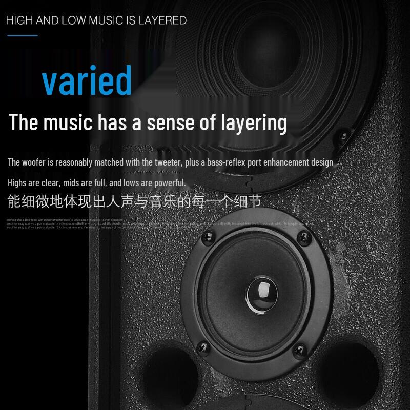 KAXISAIER S26 Professional Dual 6.5-inch Passive Speaker CN plug (adapter included)