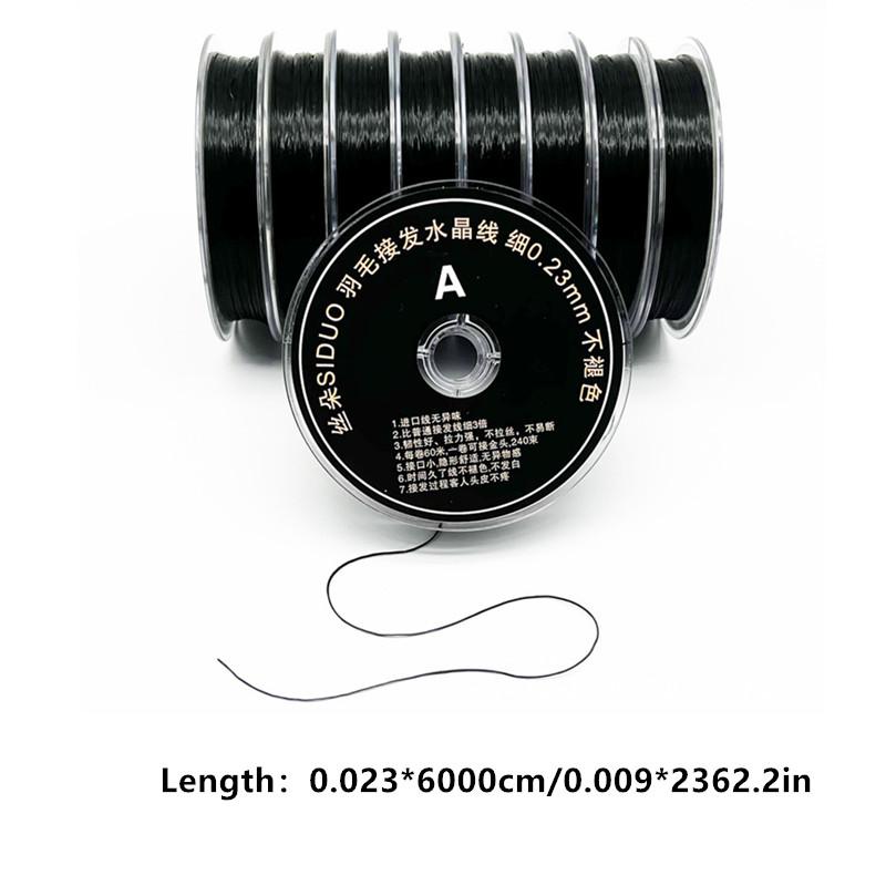 1 Roll 60M Salon Crystal Elastic String Hair Weave Sew Decoration Thread For Hair Thread Making Weaving Wig Hair Extensions