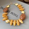 Irregular Acrylic Teardrop Necklace for Women Vintage Palace Style Jewelry Boho Collar