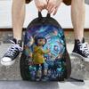 Coraline Portal Anime Backpack  Outdoor Backpacks Student Unisex Custom Big High School Bags Fun Rucksack
