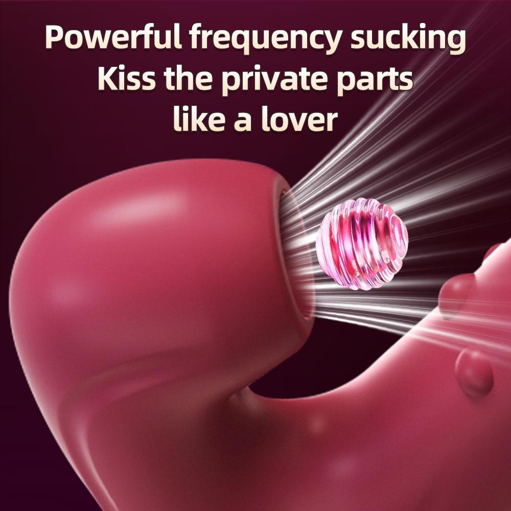 Thrusting Vibrator Dildos Adult Sex Toy for Women G Spot Vibrator with Sliding Ring Thrusting Dildo Rabbit Vibrators for Female