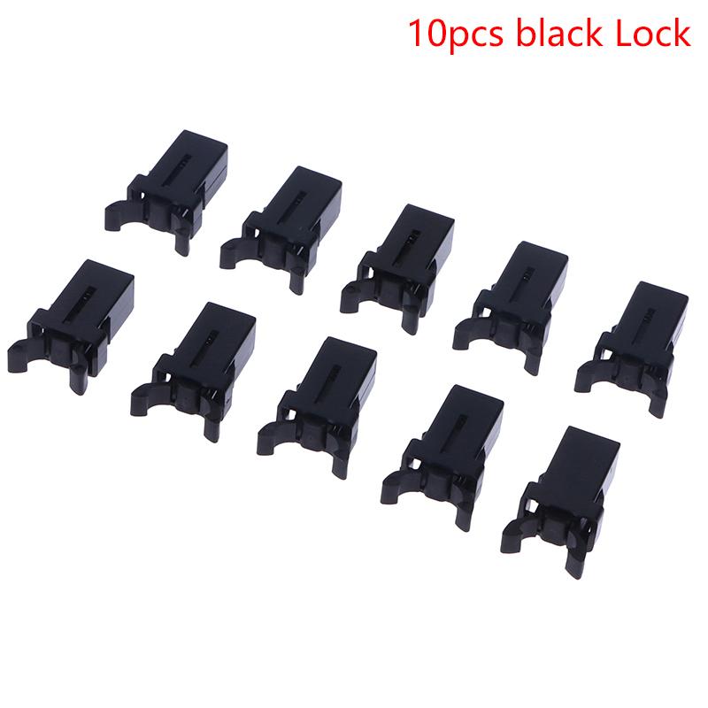 

10 шт. пластиковый замок для мусорного бака, самоблокирующийся переключатель, сменный фиксатор, совместимый с защелкой крышки мусорного бака, ремонтный зажим