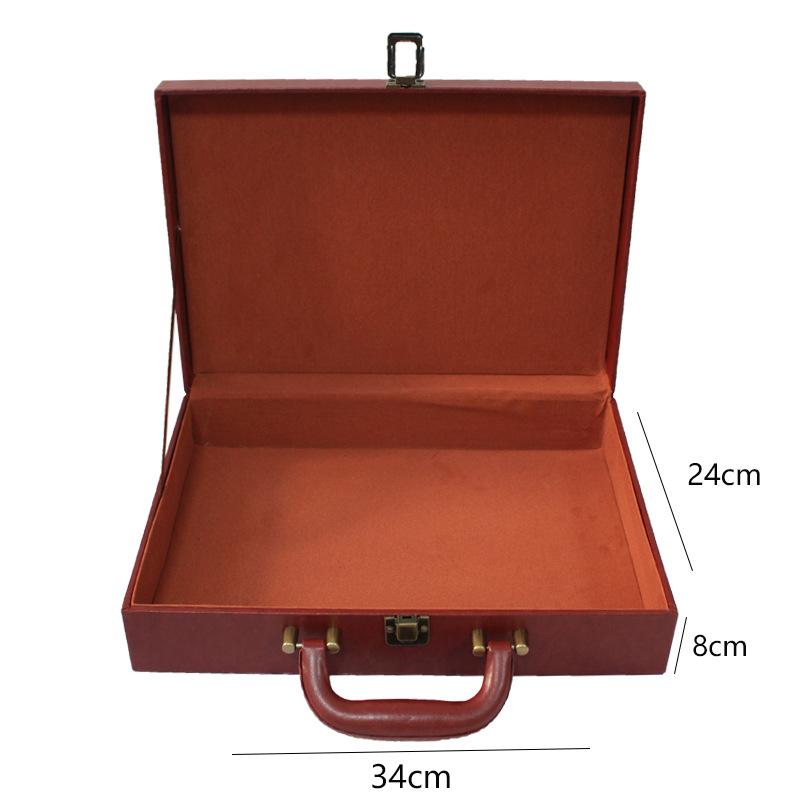Handheld Gift Box, Vintage Multi-color Leather Hand-held Storage Box, Decorative Gift Box, Storage Box