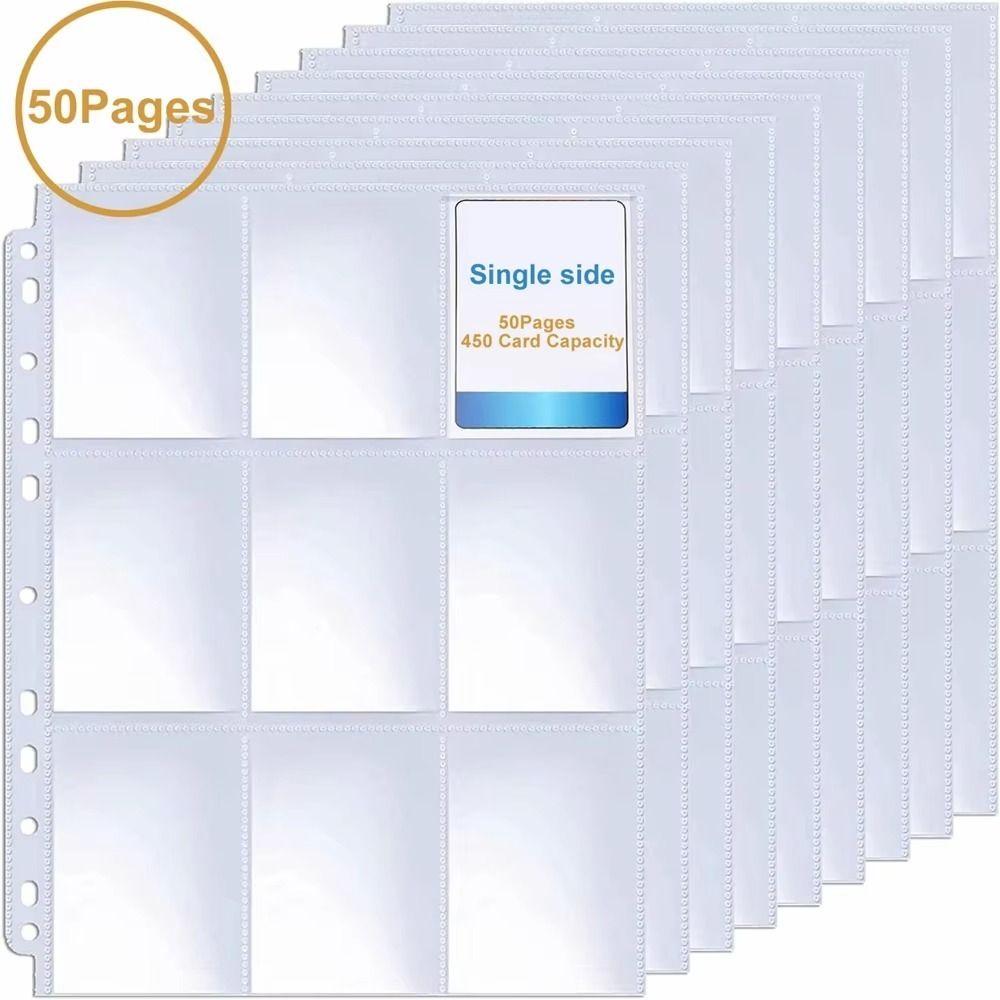 11-Ring Pockets Sleeve 9-Pocket Photo Album Refill Pages Kpop Photocard  Binder