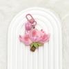 Tulip Peach Flower Keychain Resin Car Key Ring Fashion Peach Blossom Pendant  Gifts