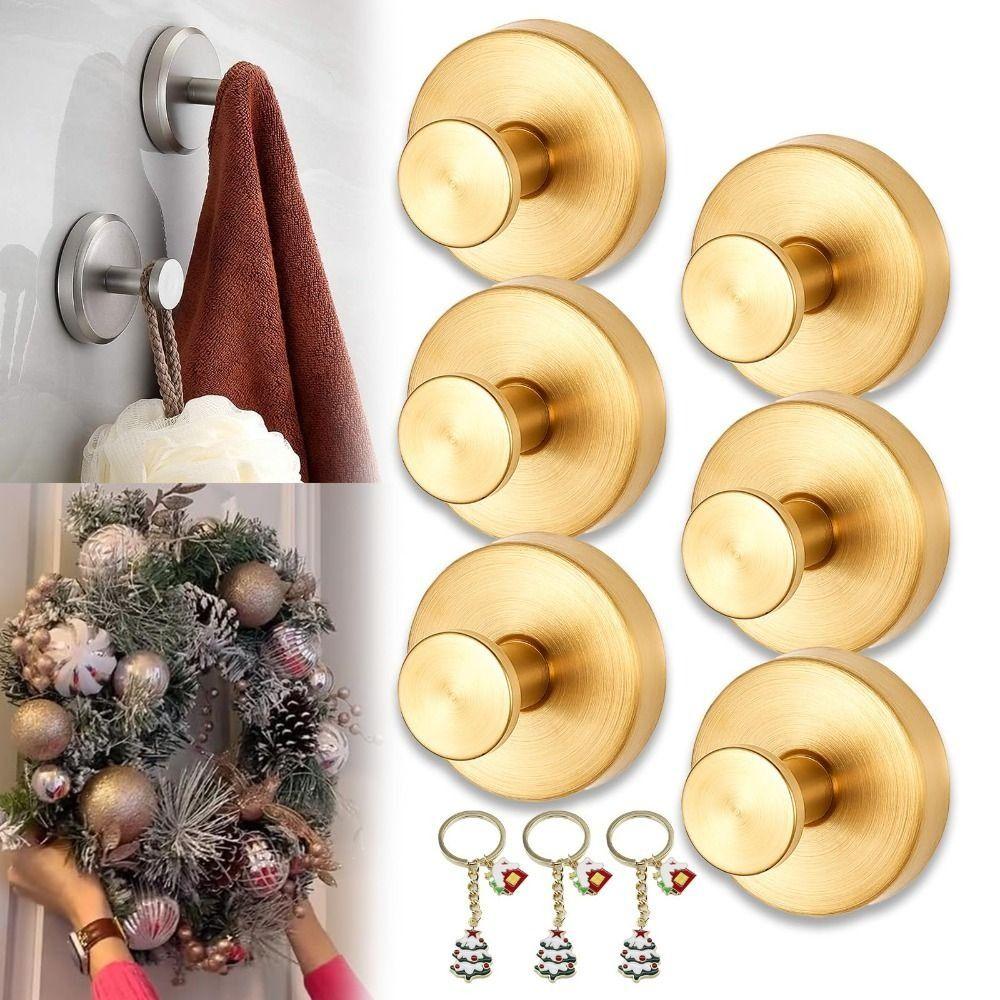 No Drill Christmas Suction Cup Hook Stainless Steel Door Back Hanging Rack Bathroom Hanging