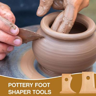 7Pcs Handmade Use Wooden Pottery Tool 7-piece Set Smooth Trimming Tool Durable Multi-shape Clay Tool Art Creation