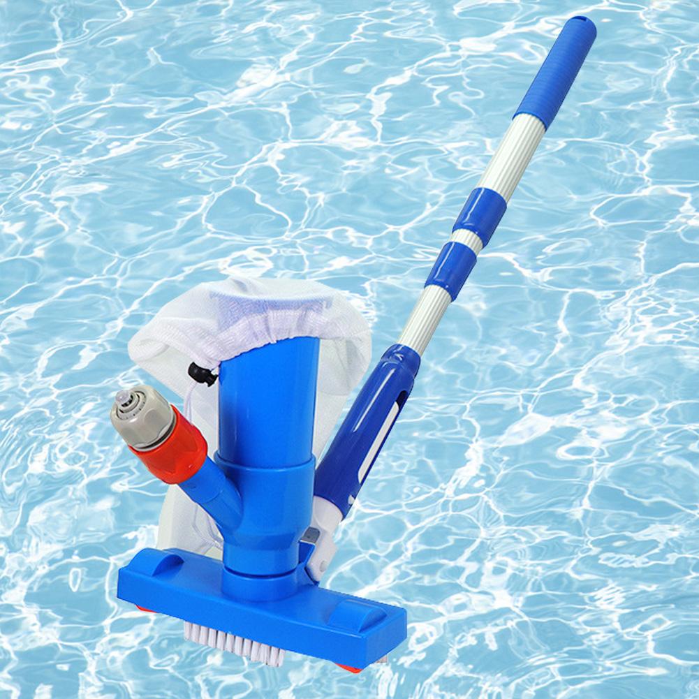 Handheld Pool Cleaner Maintenance Kit Portable Pool Skimmer Net Set Plastic Detachable for Pond Fountain Pool