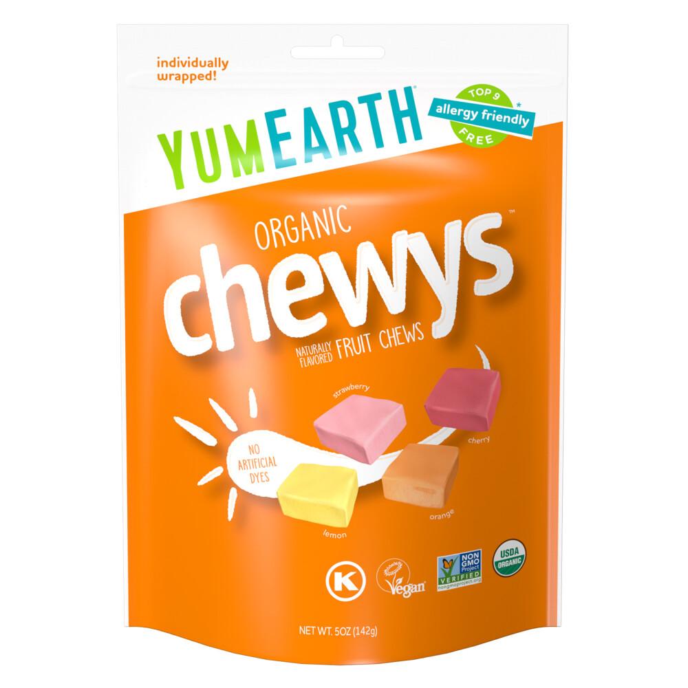 YumEarth Organic Chewys Fruit Chews - Lemon, Orange, Strawberry, Cherry 142g (5oz)