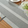 American Vintage Jacquard Table Runner With Handmade Tassels Dining Coffee Entryway Cabinet Decor